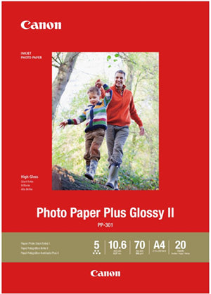 CANON PP301 A4 PHOTO PLUS GLOSSY 265GSM 20 SHEETS