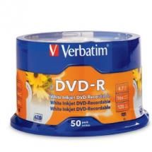 Verbatim 16x DVD-R Media - 4.7GB - Ink Jet Printable 50 pc(s)