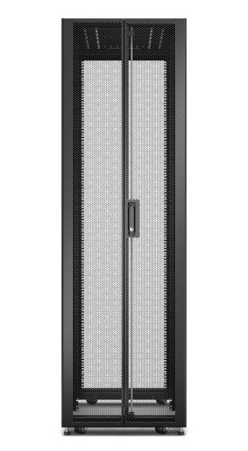 APC Easy Rack, 42U, Black, With Roof, Castors, Feet, 4 Brackets, and Side Panels, No Bottom, 1991H x 600W x 1200D mm
