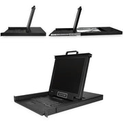 StarTech.com 16 Port Rackmount KVM Console w/ 6ft Cables - Integrated KVM Switch w/ 17" LCD Monitor - Fully Featured 1U LCD KVM Drawer- OSD KVM - Durable 50,000 MTBF - USB + VGA Support