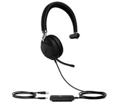 Yealink UH38-MONO-UC-W/O-BAT-C headphones/headset Wired & Wireless Head-band Calls/Music USB Type-C Bluetooth Black