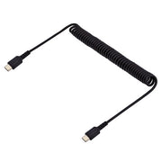 StarTech.com 3ft (1m) USB-C Fast Charging Cable, Rugged, Coiled, Charge & Sync, 3A, USB 2.0, TPE Jacket and Aramid Fiber - USB C Charging Cord