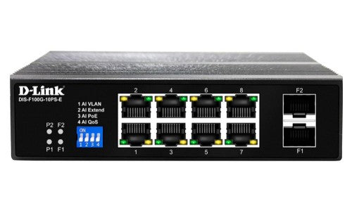 D-Link DIS-F100G-10PS-E network switch Unmanaged Gigabit Ethernet (10/100/1000) Power over Ethernet (PoE)