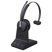 Yealink WH64 Hybrid Mono with Charging Stand, enhanced noise‑cancelling microphone technology, dual connectivity, UC platforms, VoIP desk phones, and