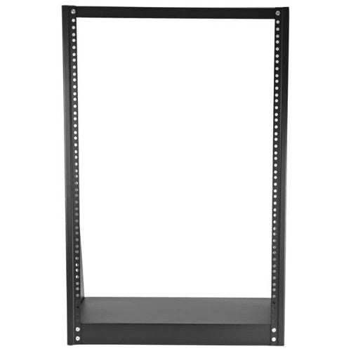 StarTech.com 16U 2-Post Open Frame Desktop Server Rack, 19in Compact Space-Saving Floor IT Rack with 350lb (160kg) Weight Capacity