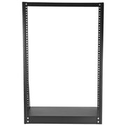 StarTech.com 16U 2-Post Open Frame Desktop Server Rack, 19in Compact Space-Saving Floor IT Rack with 350lb (160kg) Weight Capacity