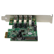 StarTech.com 4 Port PCI Express PCIe SuperSpeed USB 3.0 Controller Card Adapter with UASP - 5Gbps - SATA Power - TAA