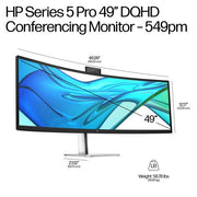 HP Series 5 Pro 49 inch DQHD Conferencing Monitor - 549pm