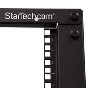 StarTech.com 18U 4-Post Server Rack, 19in Open Frame Rack with 40in (101cm) Mounting Depth and 1200lb (544kg) Weight Capacity, Mobile or Floor Mount IT Rack