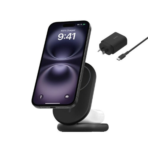 Belkin BoostCharge Headphones, Smartphone Black AC, USB Wireless charging Fast charging Indoor