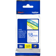 Brother TZE-243 label-making tape Blue on white