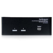 StarTech.com 2 Port DVI VGA Dual Monitor KVM Switch USB with Audio & USB 2.0 Hub - TAA