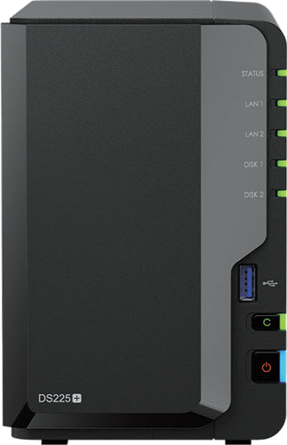 Synology DiskStation DS225+ 2 Bay NAS Desktop Intel® Celeron® J4125 2 GB DDR4 Synology DSM Black