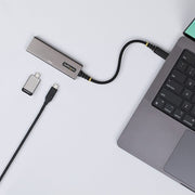 StarTech.com 4-Port USB-C Hub, 10Gbps, 100W PD Charging, 4x USB-C Ports, Overcurrent Protection, PCR Aluminum, For MacBook / Dell / ThinkPad / HP / iPad / Tablet