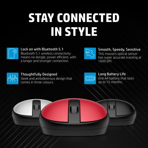 HP 240 Empire Red Bluetooth Mouse