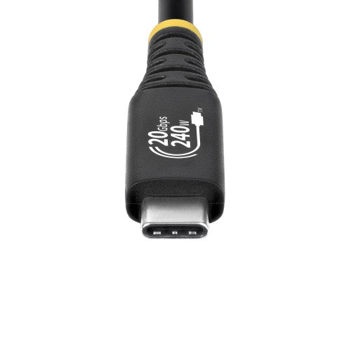 StarTech.com 2m (6ft) USB4 Cable, 20Gbps, USB-IF Certified USB-C Cable, 240W PD EPR, 4K 120Hz DP 2.1, TPE Jacket, Black USB-C Cord