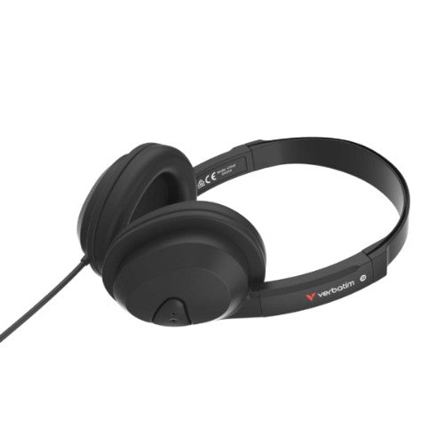 Verbatim PureSound Headphones with Volume Control Wired Head-band Music/Everyday Black