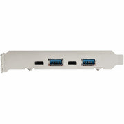 StarTech.com 4-Port USB PCIe Card - 10Gbps USB PCI Express Expansion Card w/ 2 Controllers - 2x USB-C & 2x USB-A ports (USB 3.2 Gen 2) - USB/USB-C PCI-e Card - Full Profile - TAA