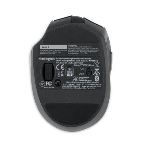 Kensington Pro Fit Ergo MY435 EQ Rechargeable Wireless Mouse