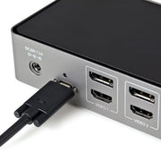 StarTech.com USB-C & USB-A Dock - Hybrid Universal Triple Monitor Laptop Docking Station w/ DisplayPort & HDMI 4K 60Hz - 85W Power Delivery, 6x USB Hub, GbE, Audio - USB 3.1 Gen 2 10Gbps