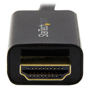 StarTech.com 3.3ft (1m) DisplayPort to HDMI Cable - 4K 30Hz - DisplayPort to HDMI Adapter Cable - DP 1.2 to HDMI Monitor Cable Converter - Latching DP Connector - Passive DP to HDMI Cord