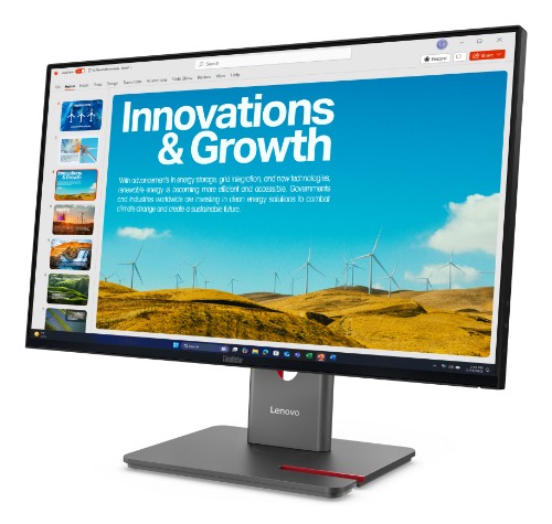 Lenovo ThinkVision P24QD-40 computer monitor 60.5 cm (23.8") 2560 x 1440 pixels Quad HD LCD Black