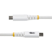 StarTech.com 3m (10ft) USB-C Charging Cable, Durable and Ultra-Flexible, 240W (5A) PD EPR, USB 2.0 Laptop Charger Cable, USB-IF Certified, Rugged USB-C Charging Cord - White
