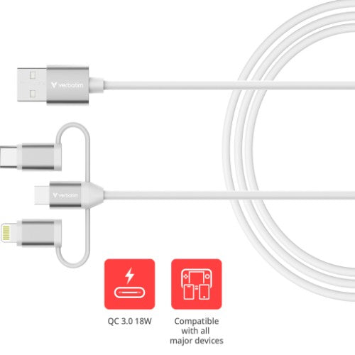 Verbatim Essentials 3-in-1 Sync & Charge Cable