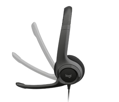Logitech 981-000485 headphones/headset Wired Head-band Office/Call center Black