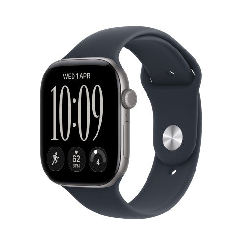 Apple Watch Series 12 GPS + Cellular 42mm Space Grey Aluminium Case with Navy Blue Sport Band - S/M