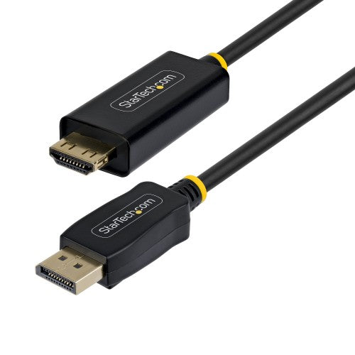 StarTech.com 2m DisplayPort to HDMI Adapter Cable with Gripping Connectors, 4K 60Hz, HDR, Uni-Directional DP to HDMI Video Converter, DP Desktop to HDMI Monitor