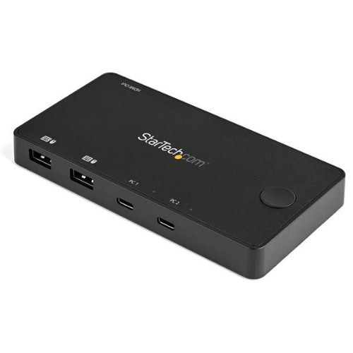 StarTech.com 2 Port USB C KVM Switch - 4K 60Hz HDMI - Compact Dual Port UHD USB Type C Desktop Mini KVM Switch with USB C Cables - Bus Powered - MacBook iPad Pro ThinkPad IdeaPad EliteBook - TAA