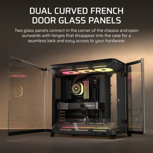 Corsair AIR 5400 LX-R RGB iCUE LINK Midi Tower Black