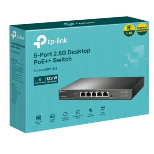 TP-Link 5-Port 2.5G Desktop Switch with 4-Port PoE++