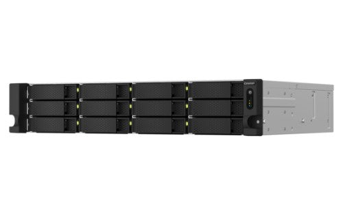 QNAP TS-1264U-RP NAS Rack (2U) Intel® Celeron® 8 GB DDR4 0 TB QNAP QTS Aluminium, Black