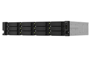 QNAP TS-1264U-RP NAS Rack (2U) Intel® Celeron® 8 GB DDR4 0 TB QNAP QTS Aluminium, Black