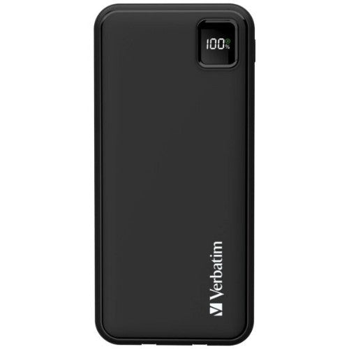 Verbatim 10000mAh PD 3.0 & QC 3.0 Power Pack with embedded cables Lithium Polymer (LiPo) Black
