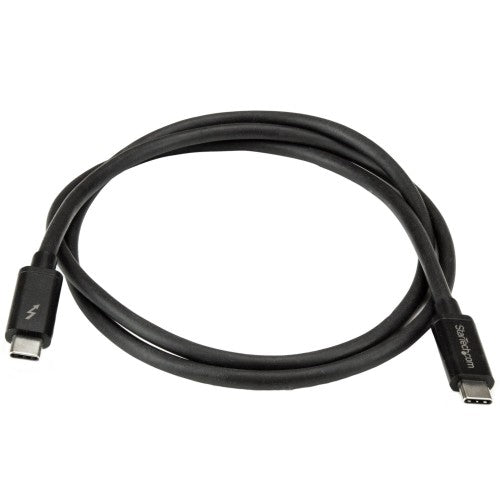 StarTech.com 3.3ft (1m) Thunderbolt 3 Cable, 20Gbps, 100W PD, 4K, Thunderbolt Certified, Compatible with Thunderbolt 4/USB 3.2/DisplayPort