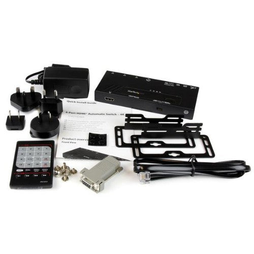 StarTech.com 4-Port HDMI Automatic Video Switch - 4K with Fast Switching - TAA