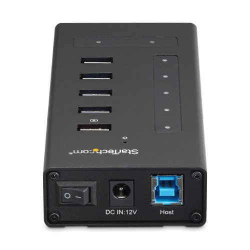 StarTech.com 7 Port USB C Hub - USB Type-C to 2x USB-C/5x USB-A - Commercial Metal USB 3.0 Hub - SuperSpeed USB 3.2 Gen 1 (5Gbps) - Self Powered - BC 1.2 Fast Charge - Mountable/Rugged
