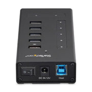 StarTech.com 7 Port USB C Hub - USB Type-C to 2x USB-C/5x USB-A - Commercial Metal USB 3.0 Hub - SuperSpeed USB 3.2 Gen 1 (5Gbps) - Self Powered - BC 1.2 Fast Charge - Mountable/Rugged