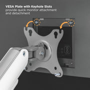Brateck Counterbalance Monitor Arm 81.3 cm (32") Grey Desk