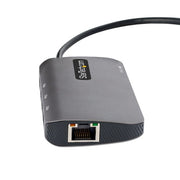 StarTech.com USB C Multiport Adapter, 4K 60Hz HDMI Video, 3 Port 5Gbps USB Hub, 100W Power Delivery Pass-Through, GbE, 12"/30cm Cable, Mini Travel Dock, Laptop Docking Station
