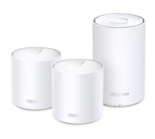 TP-LINK (E)TP-Link Deco X50-DSL(3-pack) AX3000 VDSL Whole Home Mesh WiFi 6 Router, 574 Mbps at 2.4 GHz + 2402 Mbps at 5 GHz, VDSL Profile 35b 350/60 Mbps