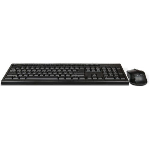 Verbatim Wireless & Mouse Combo keyboard Mouse included Universal RF Wireless QWERTY Black