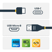 StarTech.com 3ft (1m) USB-C to Micro USB-B Cable, Data Cord, USB 2.0, USB C to Micro-B Data Transfer Cable