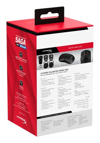 HyperX Pulsefire Saga Pro Wireless Gaming Mouse (Black)