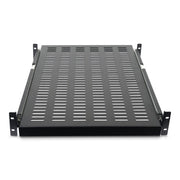 StarTech.com 2U Sliding Server Rack Mount Shelf - 20 to 30in Adjustable Mounting Depth - Vented - 50lb - Heavy Duty Universal 19” Rack Shelf for Equipment Rack - 24in Deep