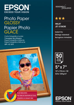 Epson Glossy Photo Paper (130 x 180mm), 200gsm, 50 sheets