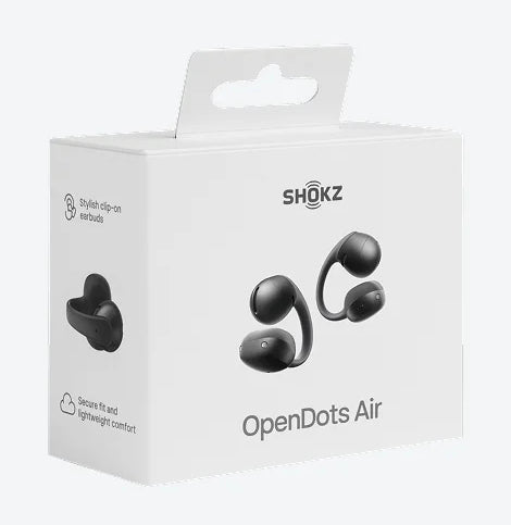 SHOKZ OpenDots Air Headset Wireless Ear-clip-on Calls/Music/Sport/Everyday Bluetooth Black